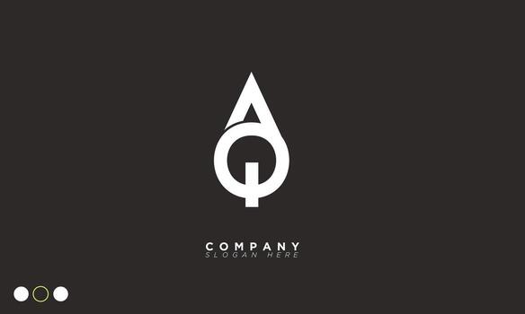 AQ Alphabet letters Initials Monogram logo QA, A and Q vector
