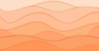 Triangular cut paper divided into layers. 3D gradient abstract background. Color trend of 2024 Peach fuzz. Design texture elements for banner, poster, backdrop, wall, wallpaper. Vector illustration