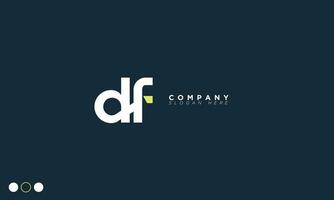 DF Alphabet letters Initials Monogram logo FD, D and F vector