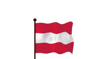 Austria animated video raising the flag, introduction of the country name and flag 4K Resolution.