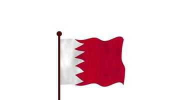 Bahrain animated video raising the flag, introduction of the country name and flag 4K Resolution.