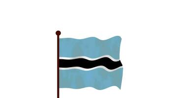 Botswana animated video raising the flag, introduction of the country name and flag 4K Resolution.