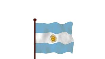 Argentina animated video raising the flag, introduction of the country name and flag 4K Resolution.