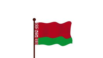 Belarus animated video raising the flag, introduction of the country name and flag 4K Resolution.