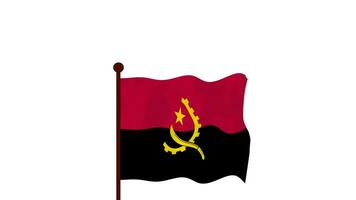 angola animated video raising the flag, introduction of the country name and flag 4K Resolution.