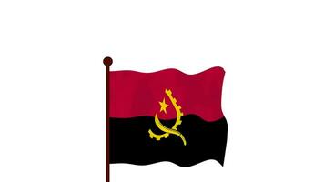 Angola geanimeerd video verhogen de vlag, invoering van de land naam en vlag 4k oplossing.