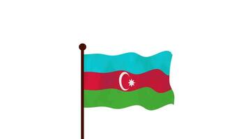 Azerbaijan animated video raising the flag, introduction of the country name and flag 4K Resolution.