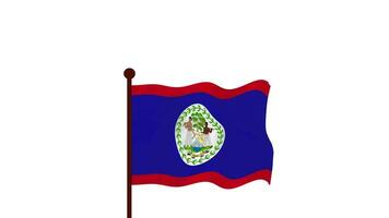 Belize animated video raising the flag, introduction of the country name and flag 4K Resolution.