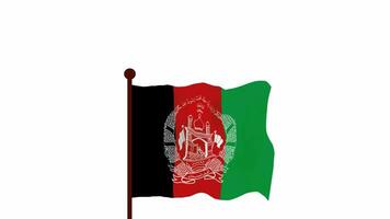 Afghanistan animated video raising the flag, introduction of the country name and flag 4K Resolution.