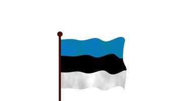 Estonia animated video raising the flag, introduction of the country name and flag 4K Resolution.