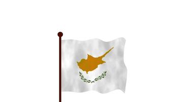 Cyprus animated video raising the flag, introduction of the country name and flag 4K Resolution.