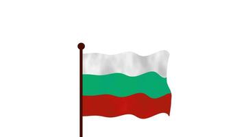 Bulgaria animated video raising the flag, introduction of the country name and flag 4K Resolution.