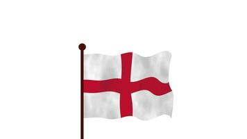 England animated video raising the flag, introduction of the country name and flag 4K Resolution.