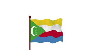 Comoros animated video raising the flag, introduction of the country name and flag 4K Resolution.