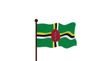 Dominica animated video raising the flag, introduction of the country name and flag 4K Resolution.