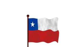 Chile animated video raising the flag, introduction of the country name and flag 4K Resolution.