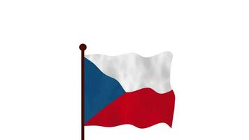 Czech Republic animated video raising the flag, introduction of the country name and flag 4K Resolution.