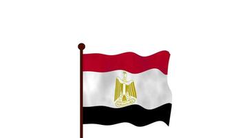 Egipto animado vídeo levantamiento el bandera, Introducción de el país nombre y bandera 4k resolución. video