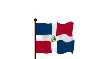 Dominican Republic animated video raising the flag, introduction of the country name and flag 4K Resolution.