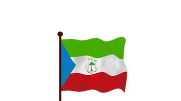 Equatorial Guinea animated video raising the flag, introduction of the country name and flag 4K Resolution.
