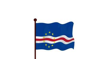 Cape Verde animated video raising the flag, introduction of the country name and flag 4K Resolution.