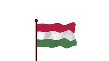 Hungary animated video raising the flag, introduction of the country name and flag 4K Resolution.