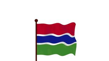 Gambia animado vídeo levantamiento el bandera, Introducción de el país nombre y bandera 4k resolución. video