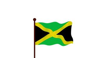 jamaica animerad video höjning de flagga, introduktion av de Land namn och flagga 4k upplösning.