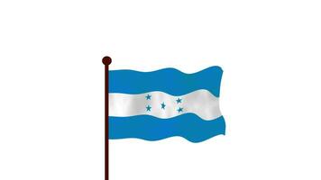 Honduras animated video raising the flag, introduction of the country name and flag 4K Resolution.