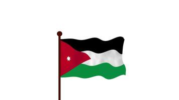 Jordan animated video raising the flag, introduction of the country name and flag 4K Resolution.