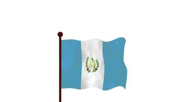 Guatemala animated video raising the flag, introduction of the country name and flag 4K Resolution.