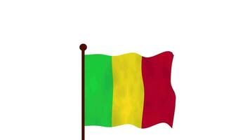 Mali animated video raising the flag, introduction of the country name and flag 4K Resolution.