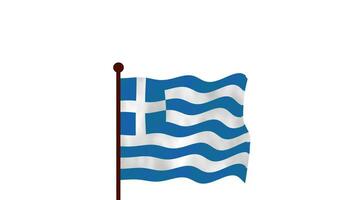 Greece animated video raising the flag, introduction of the country name and flag 4K Resolution.