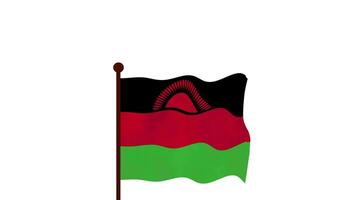 Malawi animated video raising the flag, introduction of the country name and flag 4K Resolution.