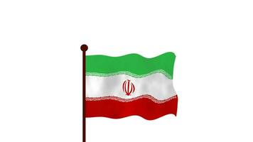 Iran animated video raising the flag, introduction of the country name and flag 4K Resolution.