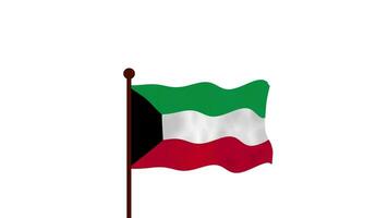 Kuwait animated video raising the flag, introduction of the country name and flag 4K Resolution.