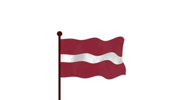 lettland animerad video höjning de flagga, introduktion av de Land namn och flagga 4k upplösning.