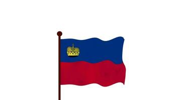 Liechtenstein animated video raising the flag, introduction of the country name and flag 4K Resolution.