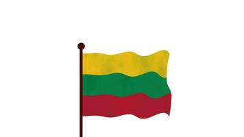 Lithuania animated video raising the flag, introduction of the country name and flag 4K Resolution.