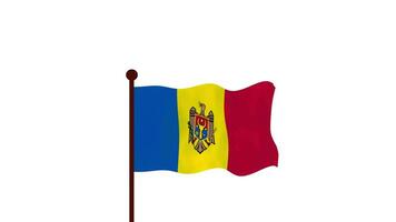 Moldova animated video raising the flag, introduction of the country name and flag 4K Resolution.