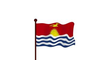 Kiribati animado vídeo levantamiento el bandera, Introducción de el país nombre y bandera 4k resolución. video