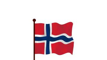 Norway animated video raising the flag, introduction of the country name and flag 4K Resolution.