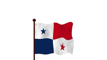 Panama Animé vidéo élevage le drapeau, introduction de le pays Nom et drapeau 4k résolution. video