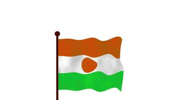 Niger animated video raising the flag, introduction of the country name and flag 4K Resolution.