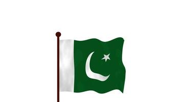 Pakistan animated video raising the flag, introduction of the country name and flag 4K Resolution.