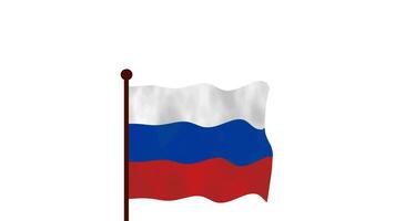 Russie Animé vidéo élevage le drapeau, introduction de le pays Nom et drapeau 4k résolution. video