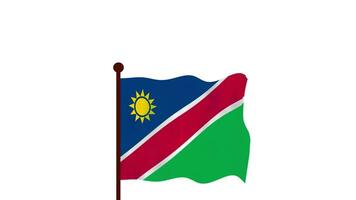 Namibia animado vídeo levantamiento el bandera, Introducción de el país nombre y bandera 4k resolución. video