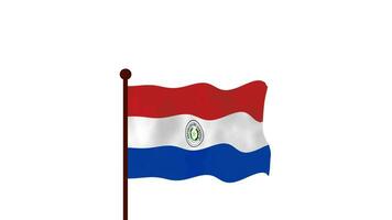 Paraguay animated video raising the flag, introduction of the country name and flag 4K Resolution.