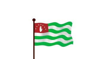 Republic of Abkhazia animated video raising the flag, introduction of the country name and flag 4K Resolution.