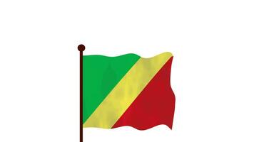 Republic of Congo animated video raising the flag, introduction of the country name and flag 4K Resolution.